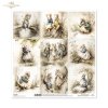 Myszki, sielanka, akwarela, retro, las, natura*Mice, idyll, watercolour, retro, forest, nature*Mäuse, Idylle, Aquarell, Retro, Wald, Natur*Ratones, idilio, acuarela, retro, bosque, naturaleza